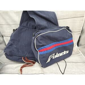 Polaris snowmobile saddle bags Vintage Navy, Red, Blue, White